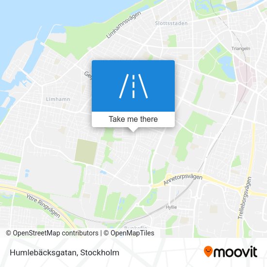 Humlebäcksgatan map