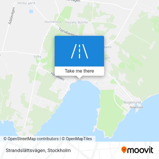 Strandslättsvägen map