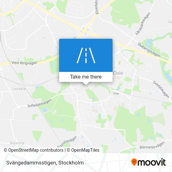 Svängedammsstigen map
