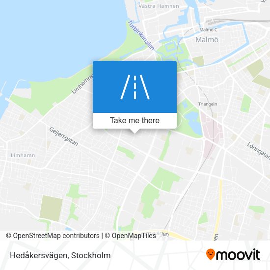 Hedåkersvägen map