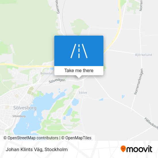 Johan Klints Väg map