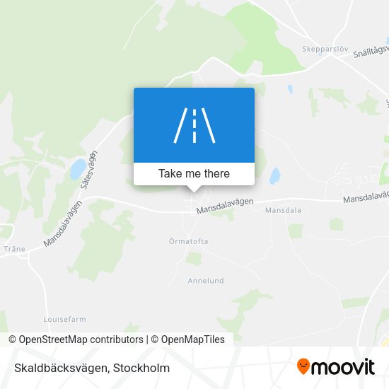 Skaldbäcksvägen map