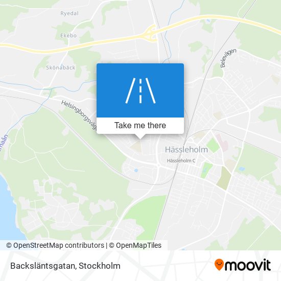 Backsläntsgatan map