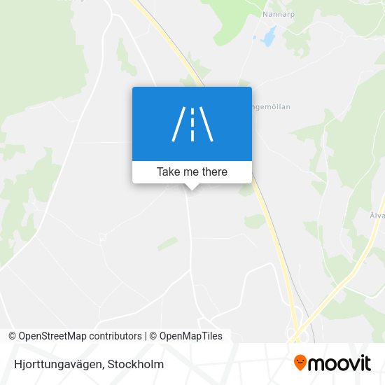 Hjorttungavägen map
