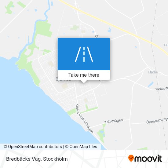 Bredbäcks Väg map