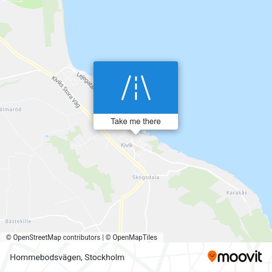 Hommebodsvägen map