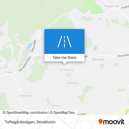 Toftagårdsvägen map