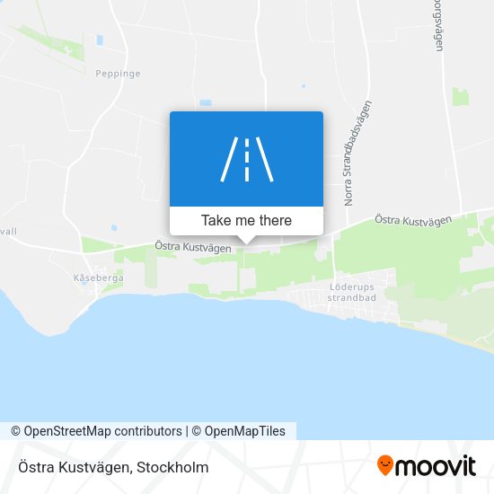 Östra Kustvägen map