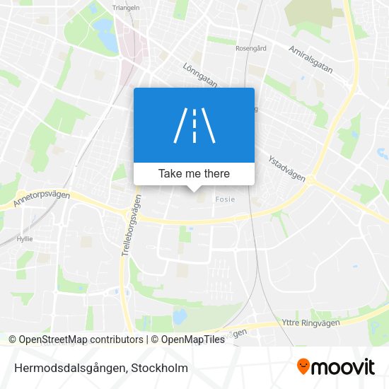 Hermodsdalsgången map