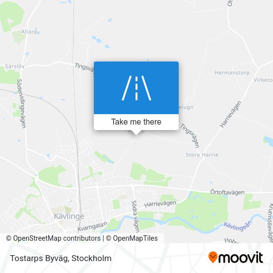 Tostarps Byväg map