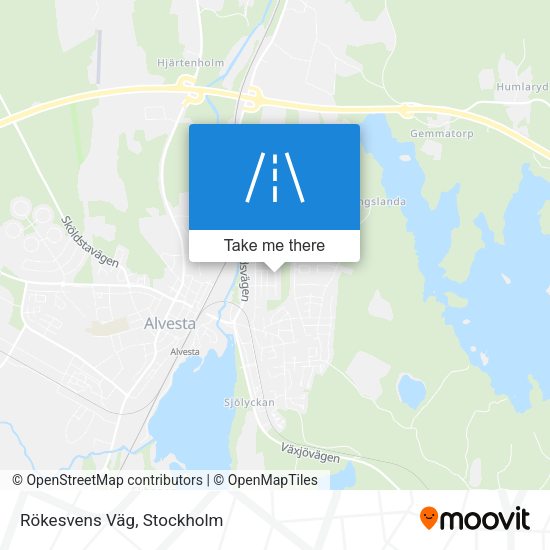 Rökesvens Väg map
