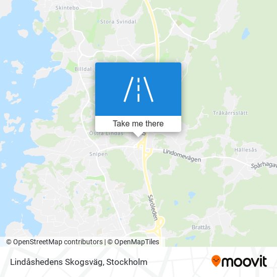 Lindåshedens Skogsväg map