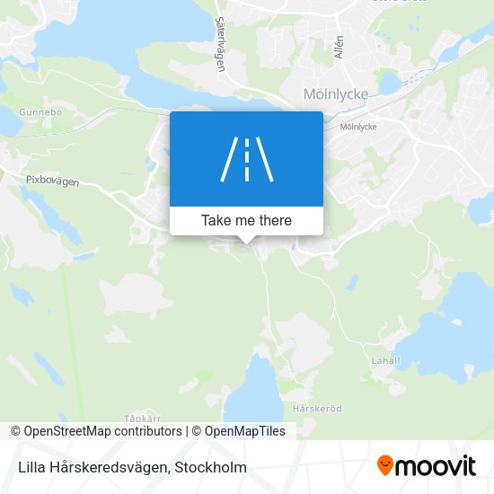 Lilla Hårskeredsvägen map