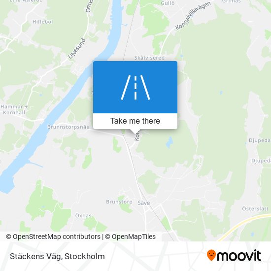 Stäckens Väg map