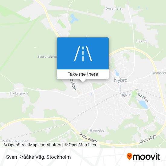 Sven Krååks Väg map