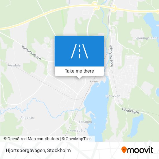 Hjortsbergavägen map