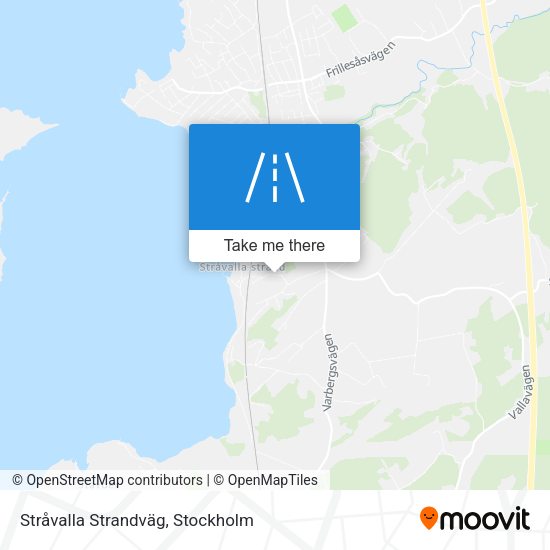 Stråvalla Strandväg map