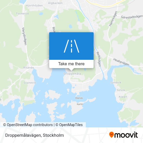 Droppemålavägen map