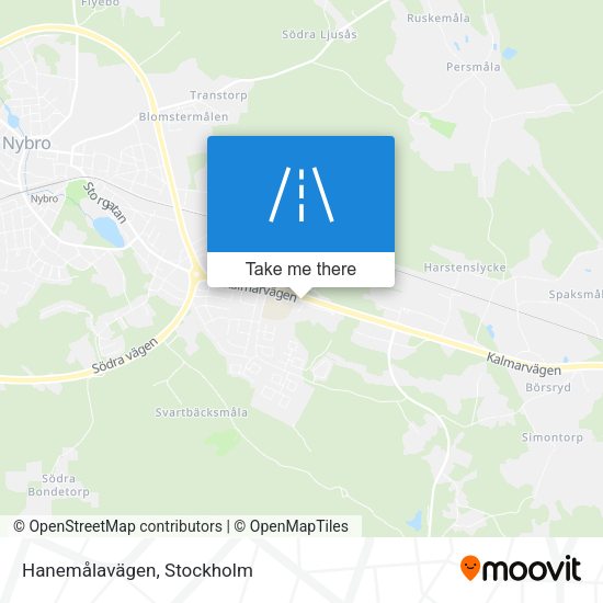 Hanemålavägen map