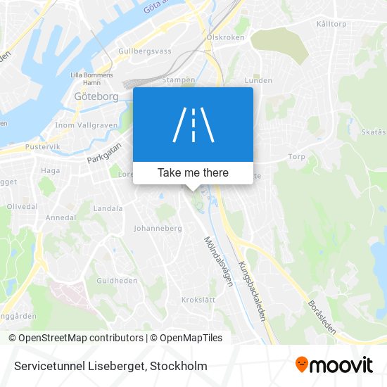 Servicetunnel Liseberget map