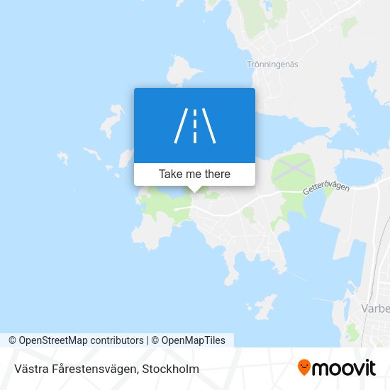 Västra Fårestensvägen map