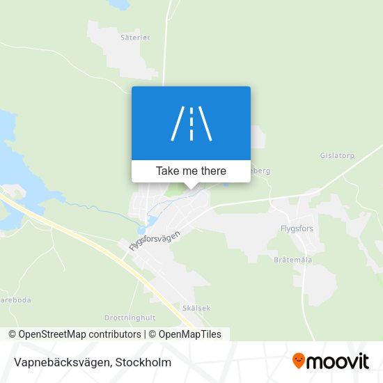Vapnebäcksvägen map