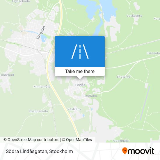 Södra Lindåsgatan map