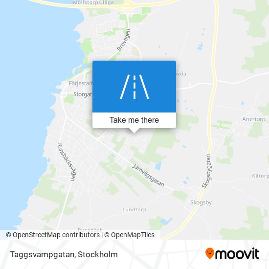 Taggsvampgatan map