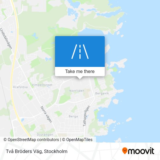 Två Bröders Väg map