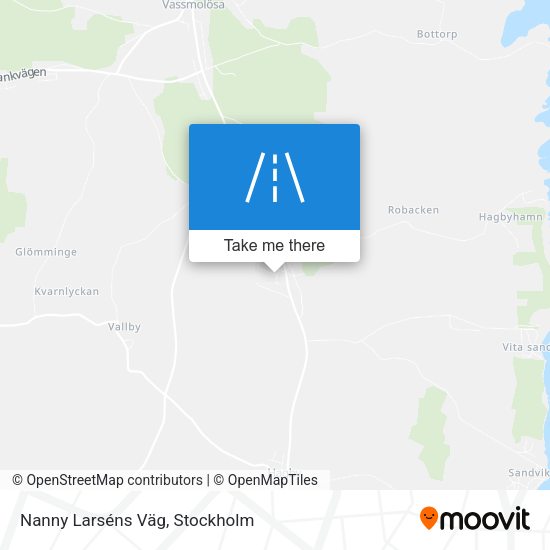 Nanny Larséns Väg map