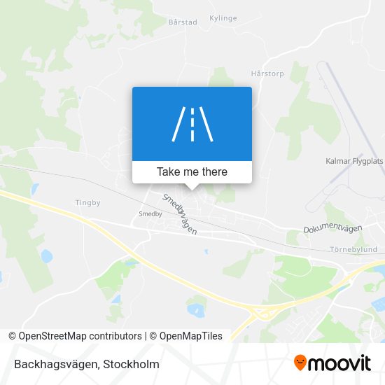 Backhagsvägen map