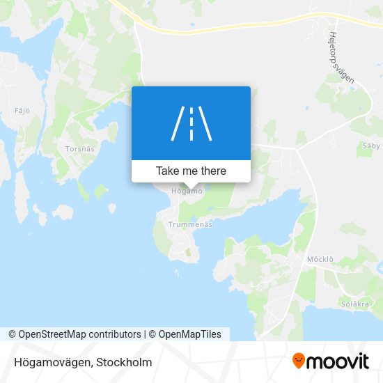 Högamovägen map