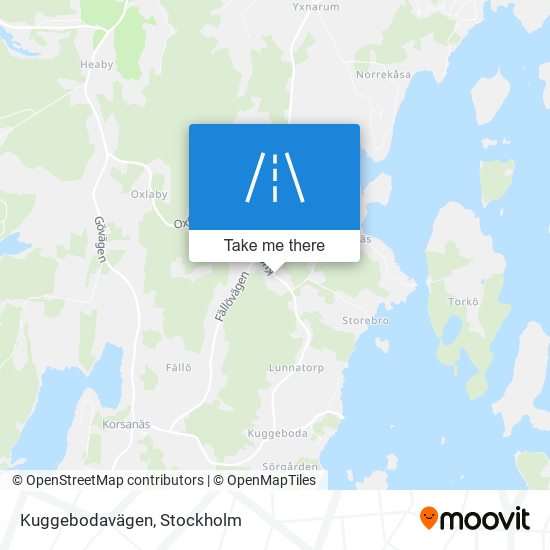 Kuggebodavägen map