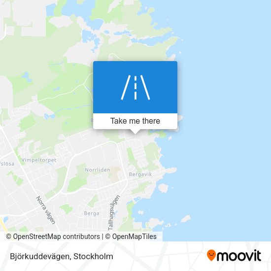 Björkuddevägen map