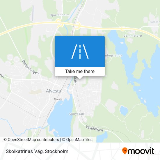 Skolkatrinas Väg map