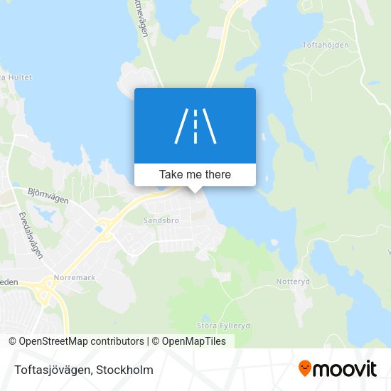 Toftasjövägen map