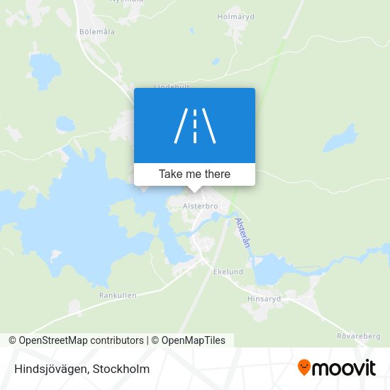 Hindsjövägen map