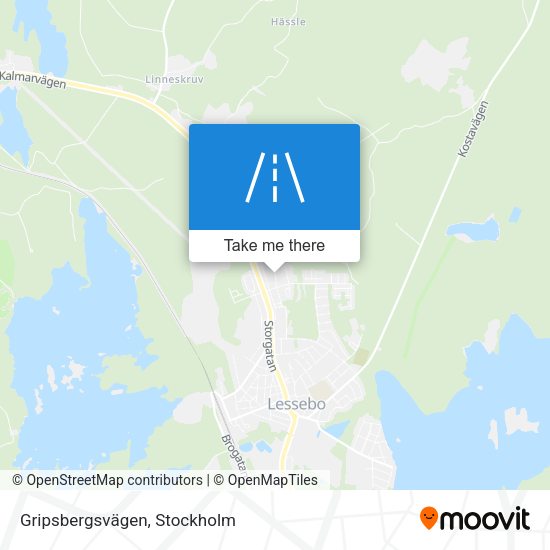 Gripsbergsvägen map