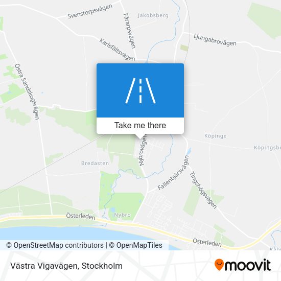 Västra Vigavägen map