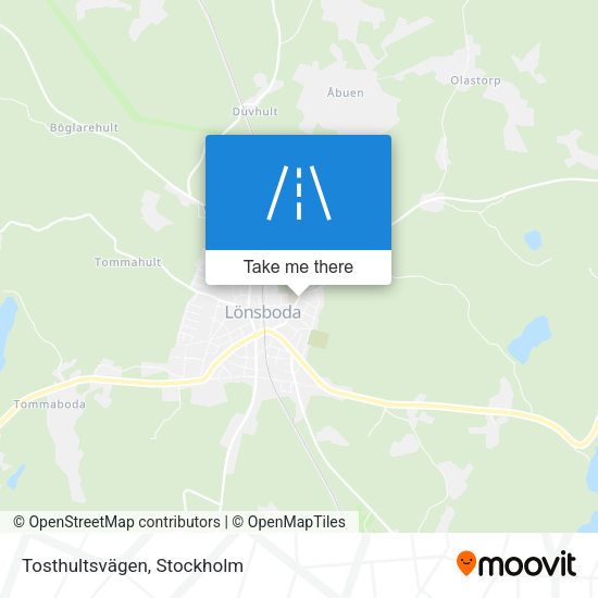 Tosthultsvägen map