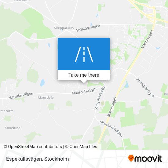Espekullsvägen map