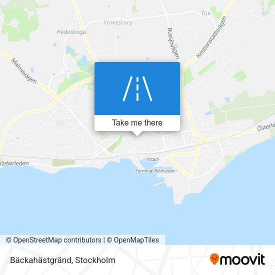 Bäckahästgränd map
