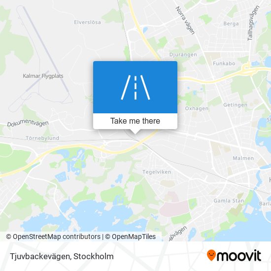 Tjuvbackevägen map