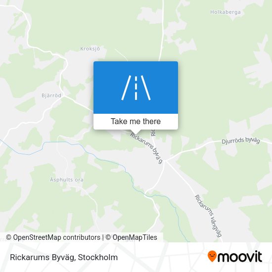 Rickarums Byväg map