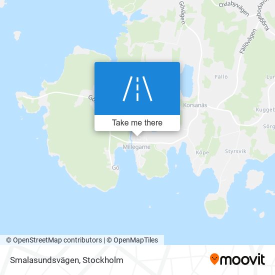 Smalasundsvägen map