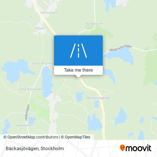 Bäckasjövägen map