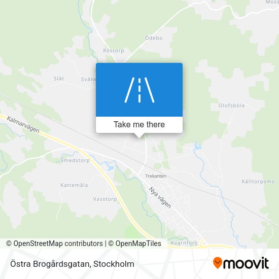 Östra Brogårdsgatan map