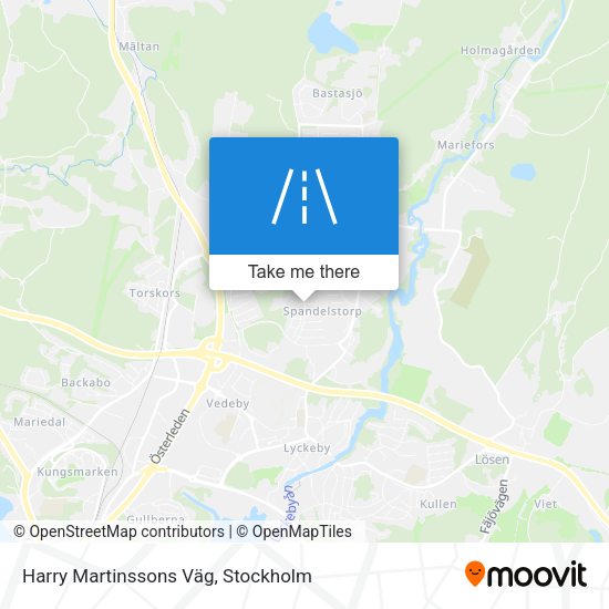 Harry Martinssons Väg map