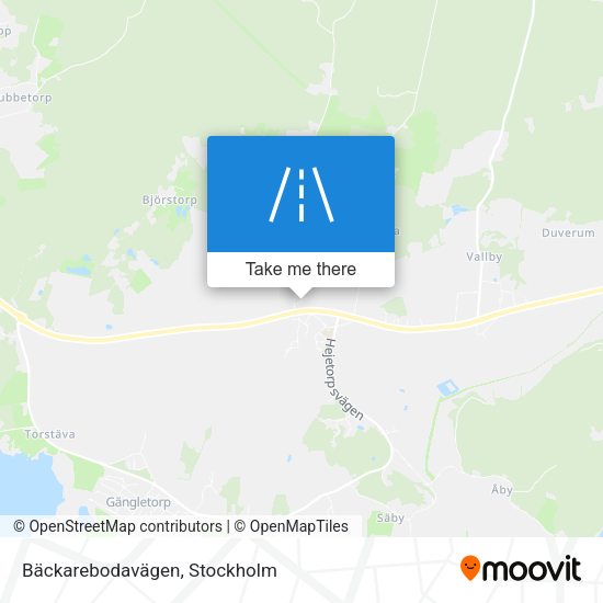 Bäckarebodavägen map