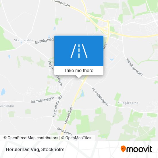 Herulernas Väg map